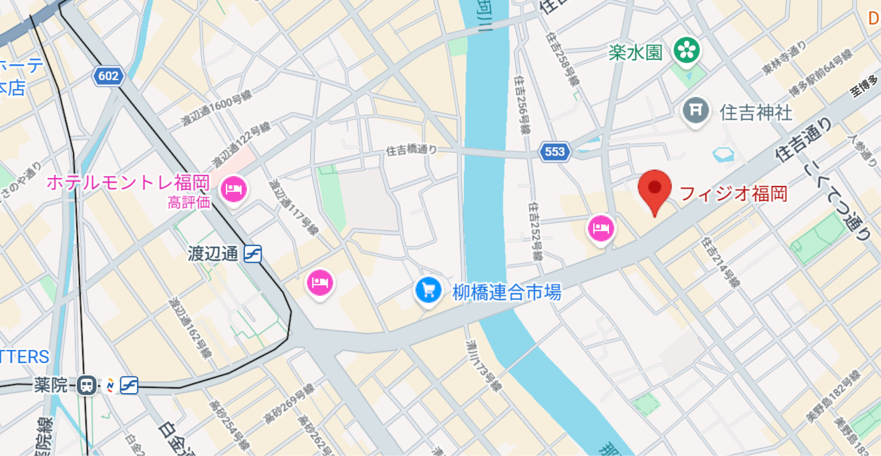 フィジオ福岡周辺地図
